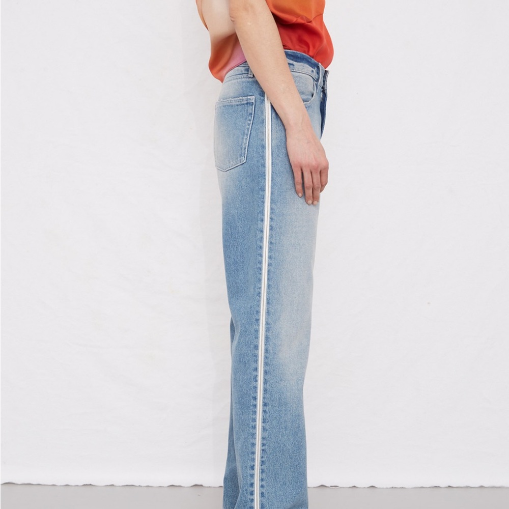 GAUCHERE Double zipper boyfriend jean